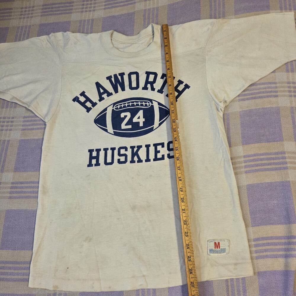 Vintage 60s Haworth Huskies Durene Champion Football Jersey Size Medium USA Rare - Picture 6 of 15
